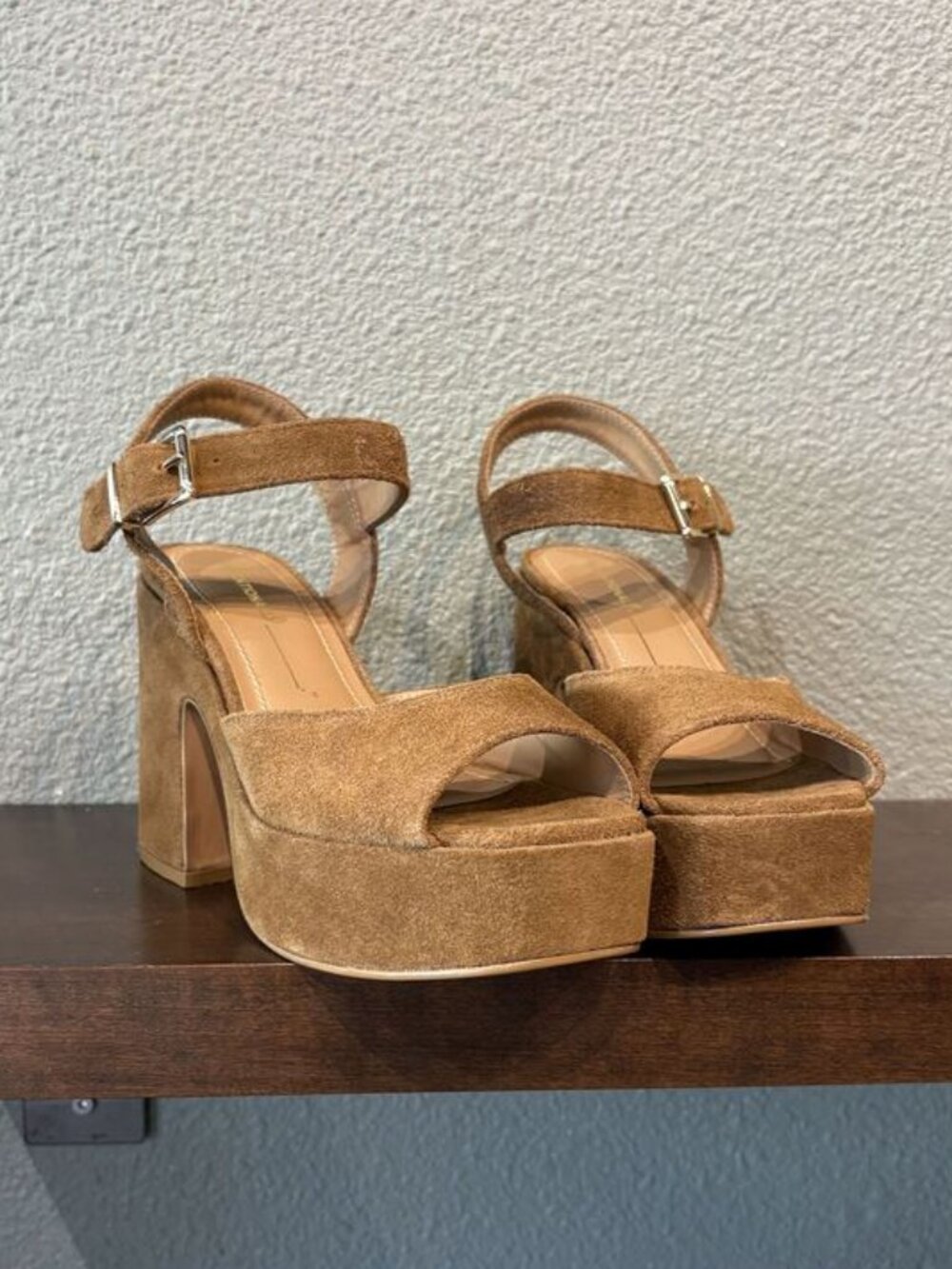Intentionally Blank Harmony Suede Cappuccino Platform